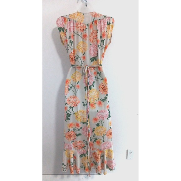 Yumi Kim True Wrap Dress XS High Low‎ Ruffle Midi Romantic Bridal Shower Girly - Picture 5 of 11